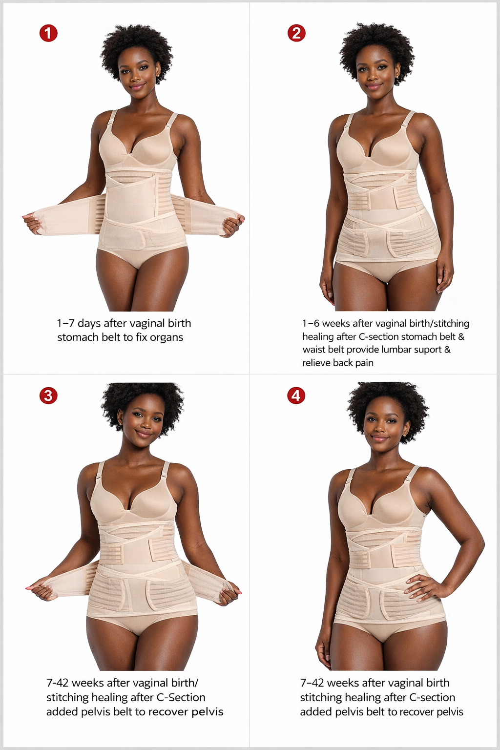 3-in-1 Postpartum Recovery Support Belt (C-Section & Vaginal Birth)