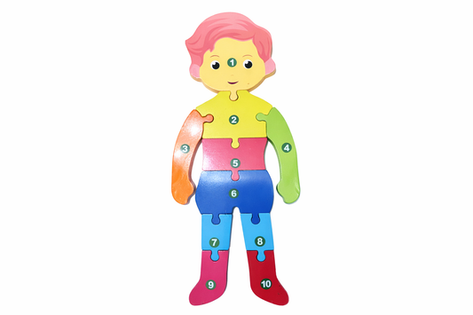 Montessori-Inspired Wooden Body Puzzle