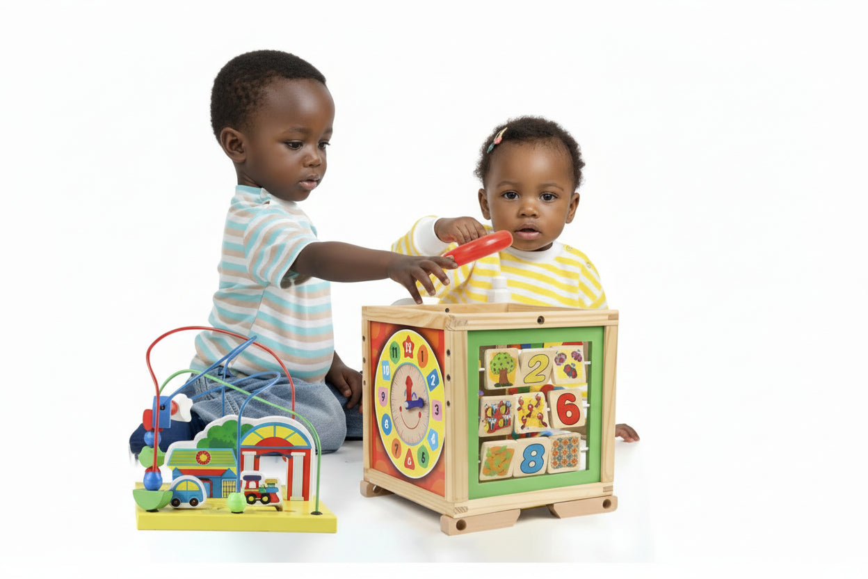 6 in 1 Grow-With-Me Wooden Learning Walker