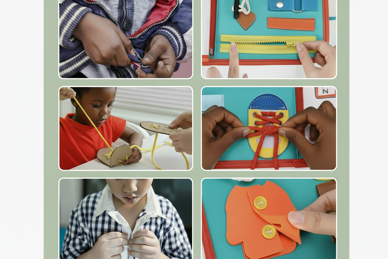 Montessori 19-Skill Busy Board Activity Book