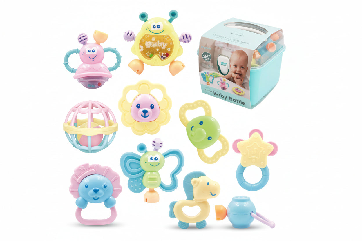 Baby Sensory Rattle & Teether Set (3M+)