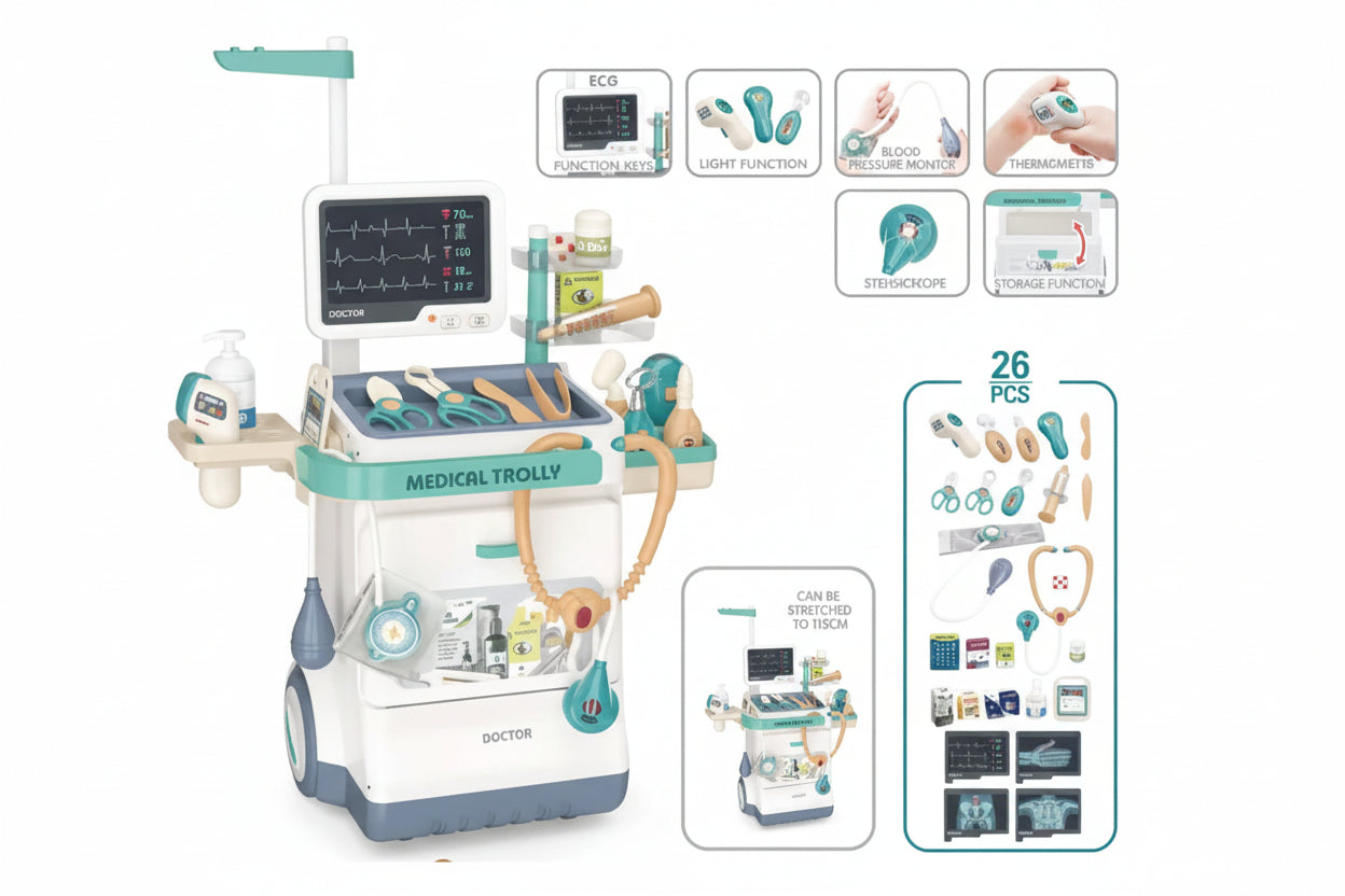 Junior Doctor Medical Trolley Set